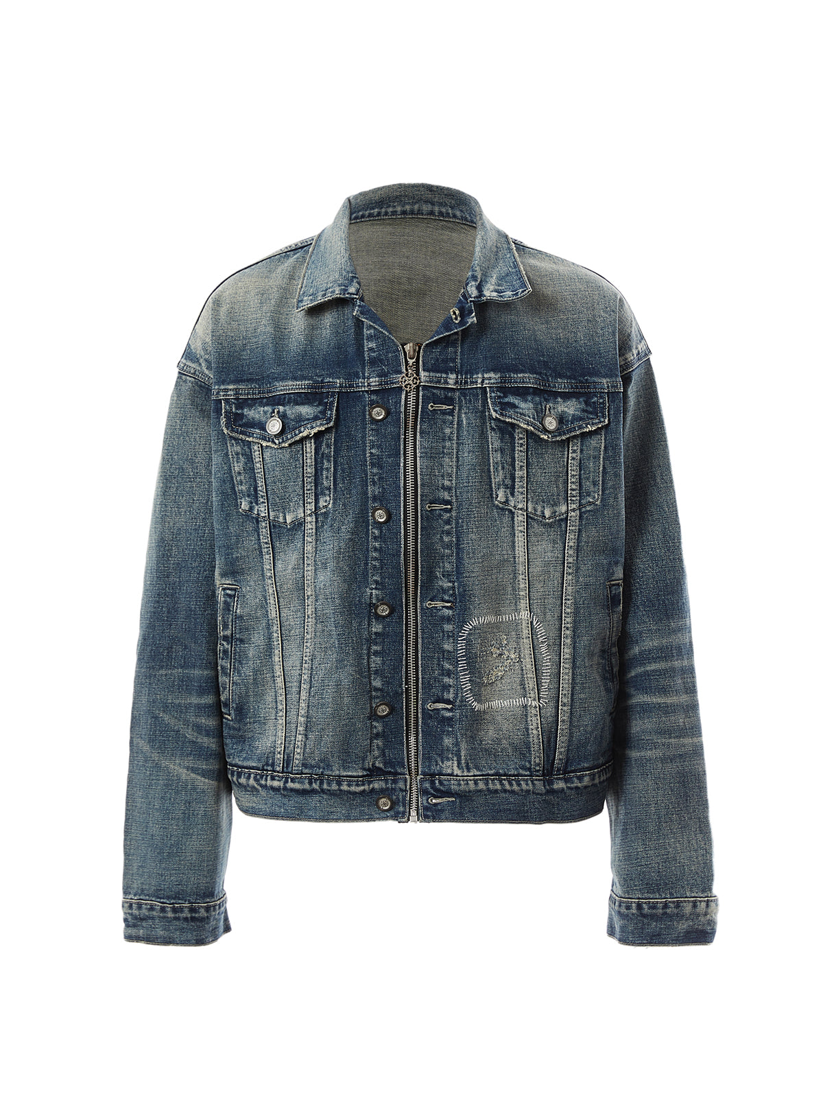 GLACIERBOY 2023 A/W WASHED AND DISTRESSED DENIM JACKET