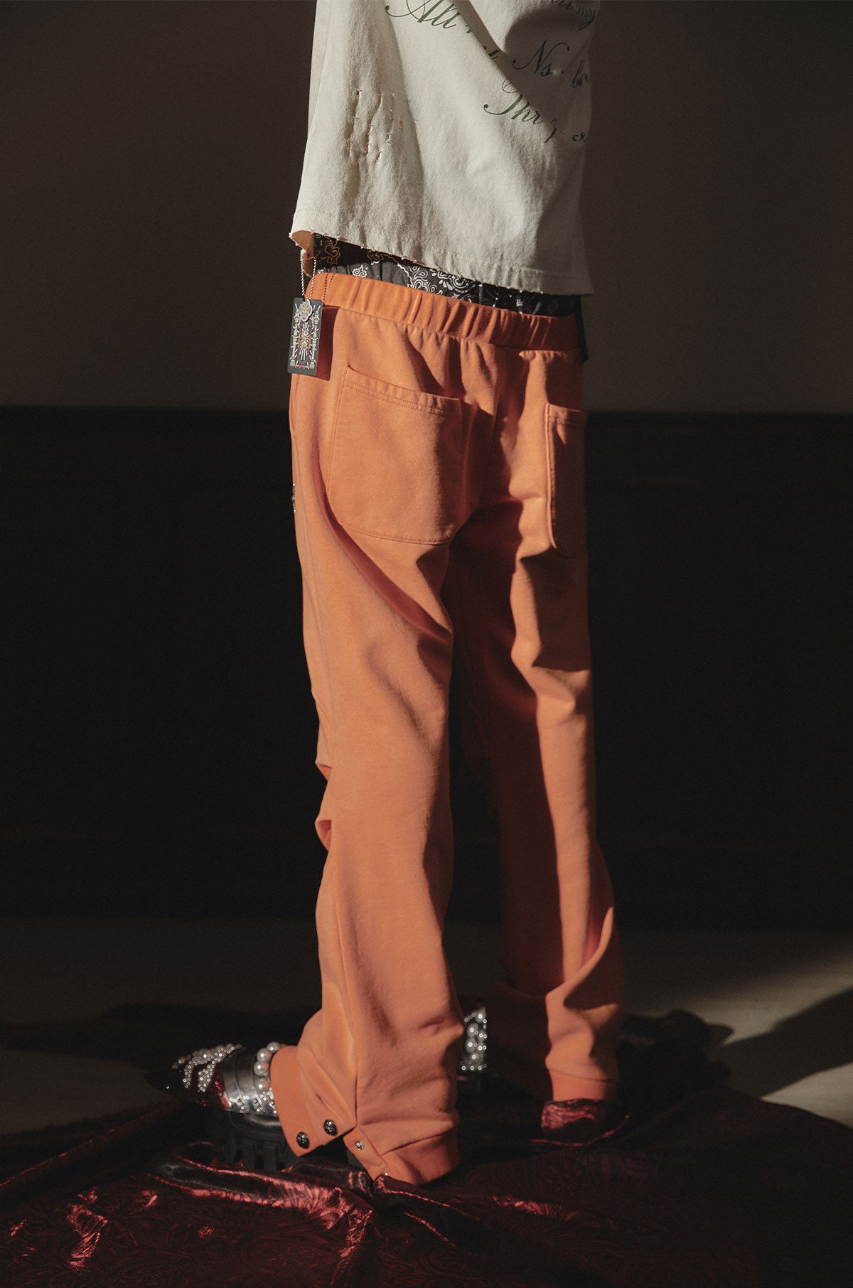 GLACIERBOY 2023 A/W WASHED DOUBLE WAIST SWEATPANTS W/ S925 LOGO