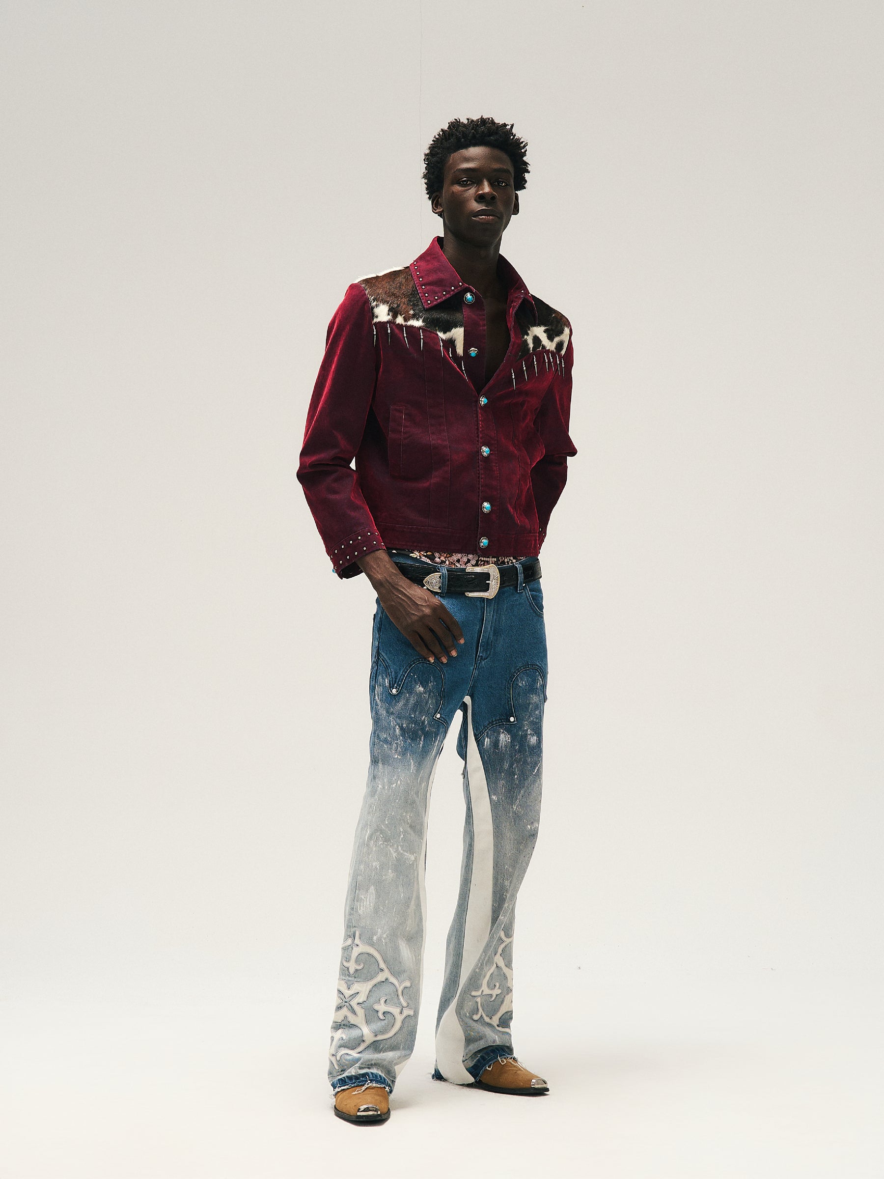 GLACIERBOY 24A/W "RAP STAR" SERIES INKJET GRADIENT BLUE JEANS