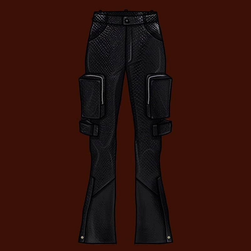 GLACIERBOY 2022 A/W COBRA LEATHERY RIDER PANTS