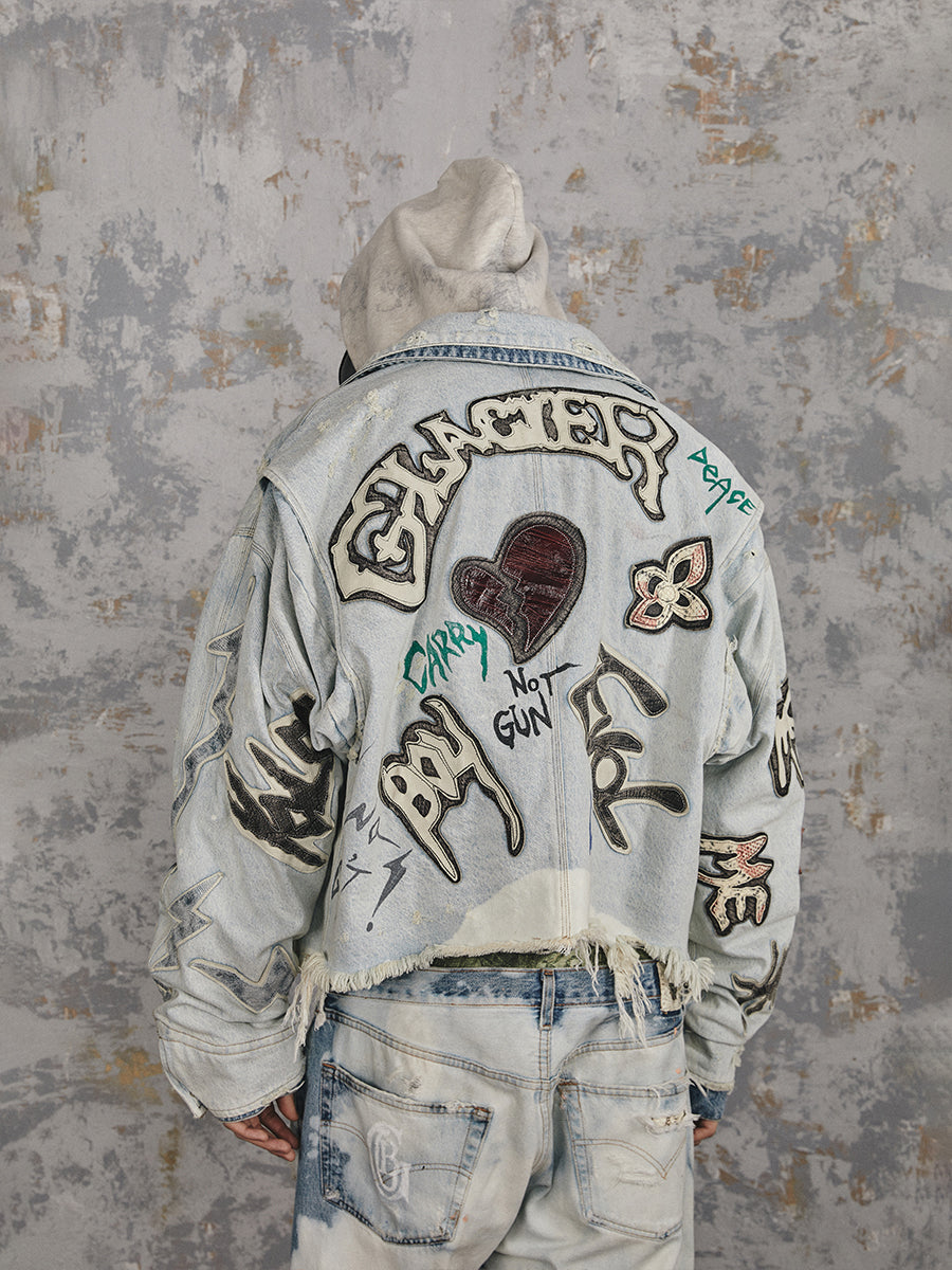 GLACIERBOY 2024 S/S HEAVY LEATHER DENIM JACKET