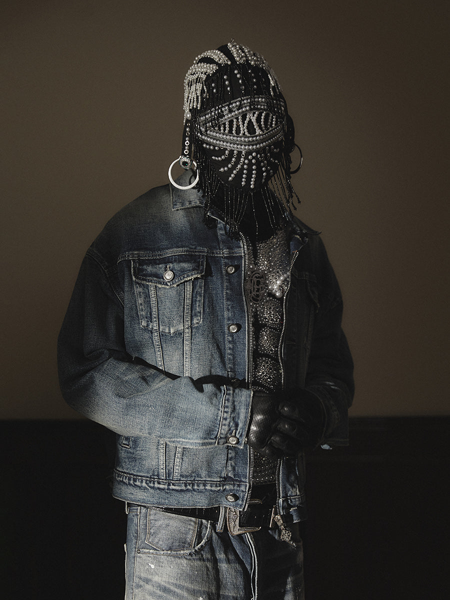 GLACIERBOY 2023 A/W WASHED AND DISTRESSED DENIM JACKET