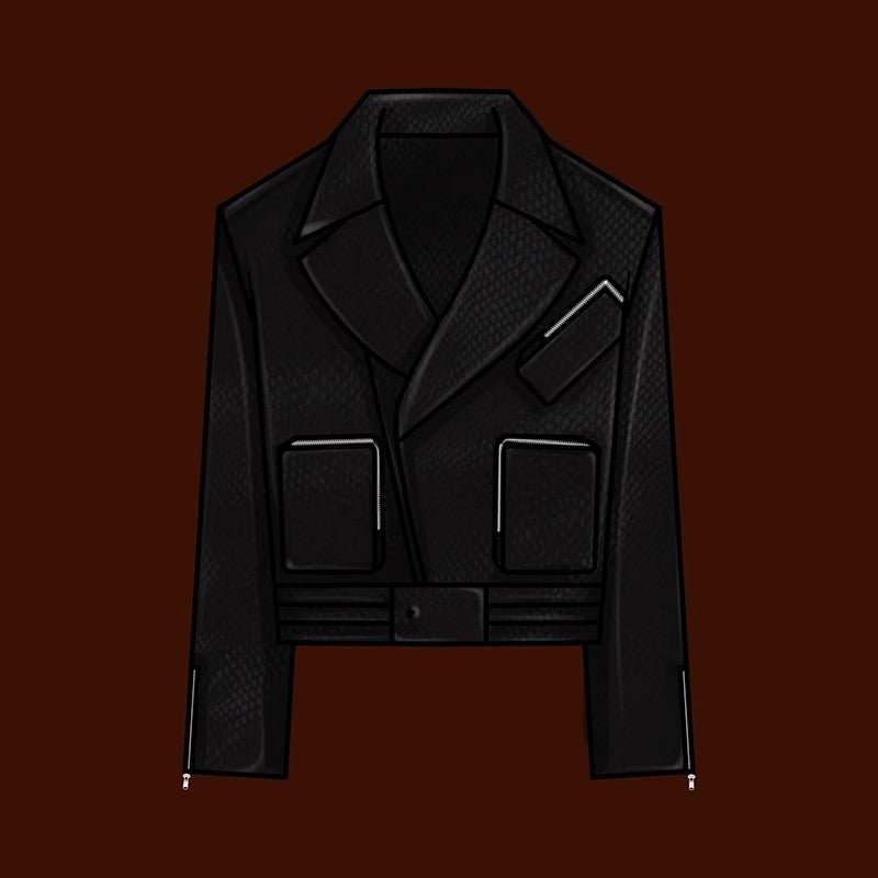 GLACIERBOY 2022 A/W COBRA LEATHERY RIDER JACKET