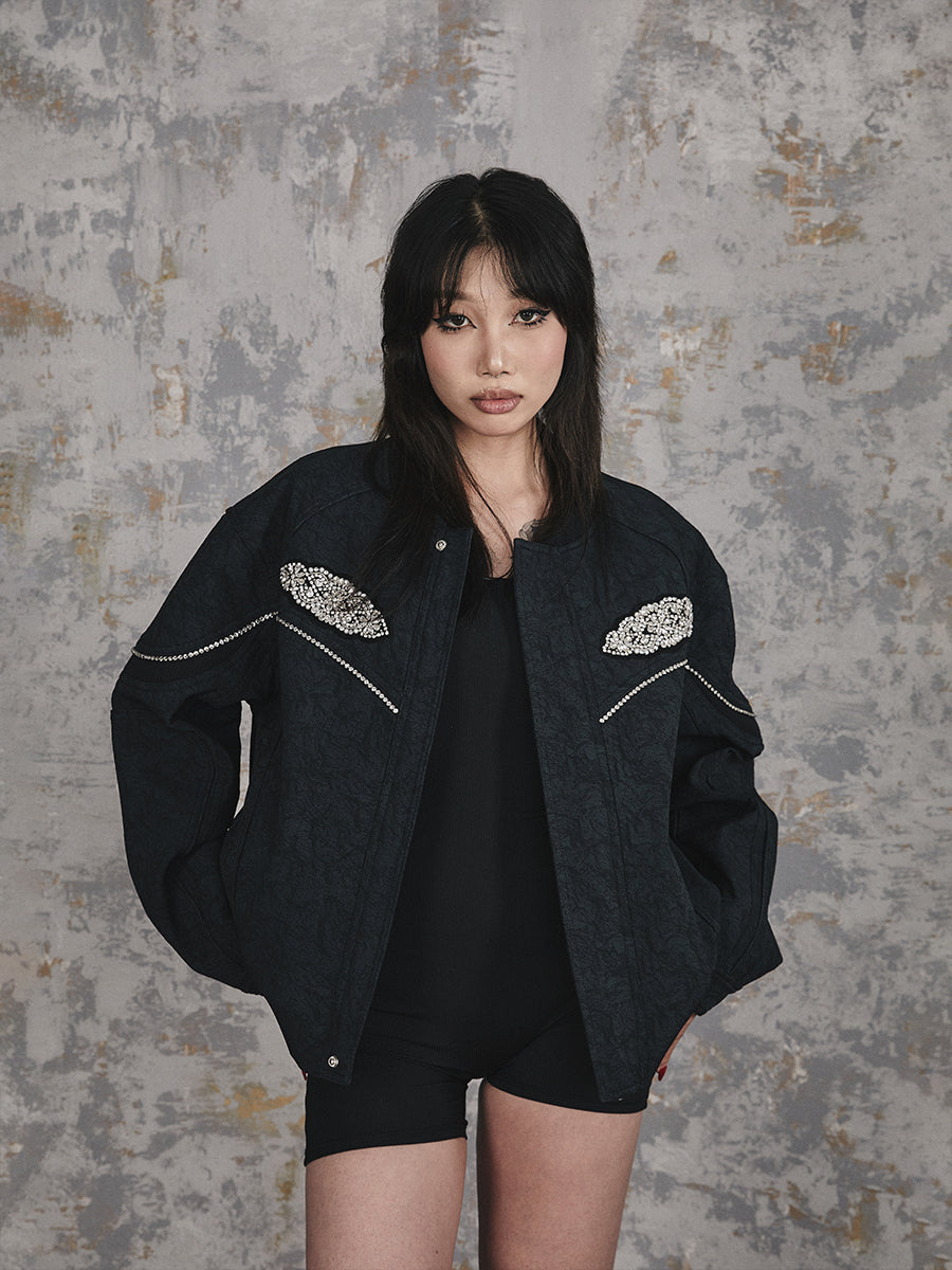 GLACIERBOY 2024 S/S DIAMOND-EMBELLISHED JACKET IN OBSCURE FABRIC