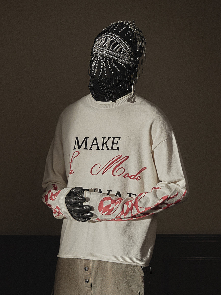 GLACIERBOY 2023 A/W FLAME SLOGAN SWEATER
