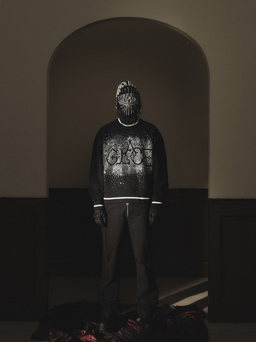 GLACIERBOY 2023 A/W ALL OVER STAR RHINESTONE SWEATSHIRT