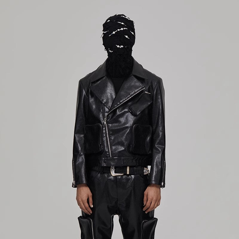 GLACIERBOY 2022 A/W COBRA LEATHERY RIDER JACKET