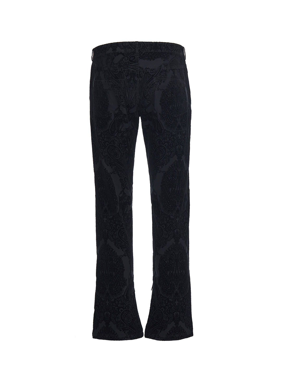 GLACIERBOY 2022 A/W JEWELRY BUTTON & BLACK PAISLEY SUIT TROUSERS