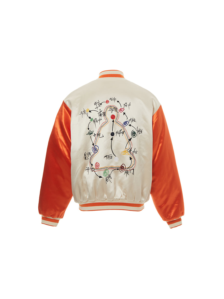 GLACIERBOY 2024 S/S ACUPUNCTURE POINT EMBROIDERY SATIN LIGHT COTTON JACKET