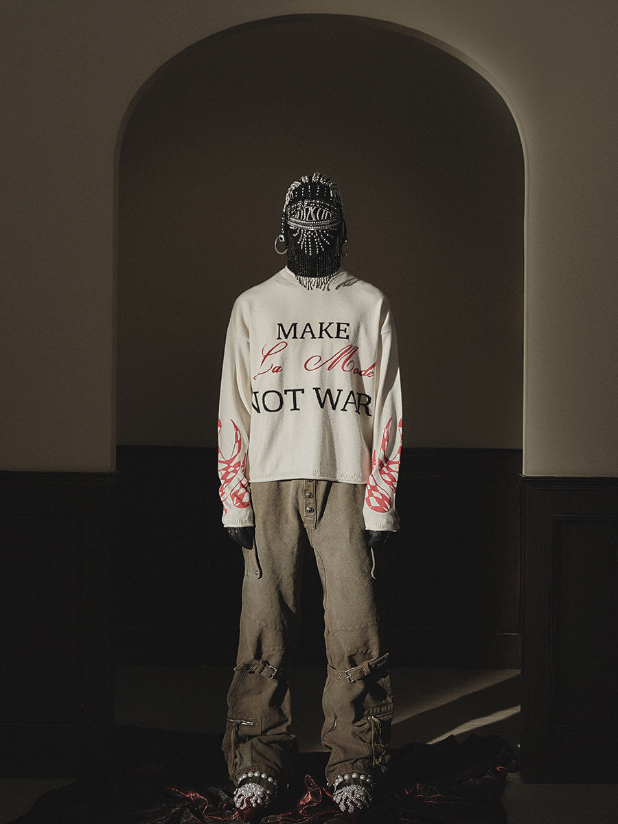 GLACIERBOY 2023 A/W FLAME SLOGAN SWEATER