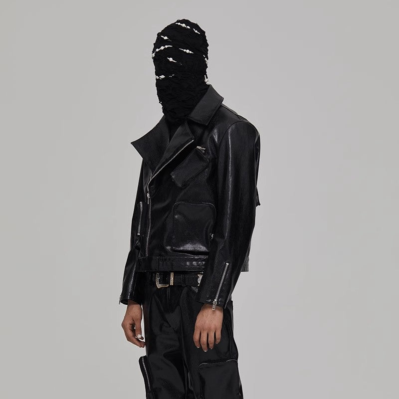 GLACIERBOY 2022 A/W COBRA LEATHERY RIDER JACKET
