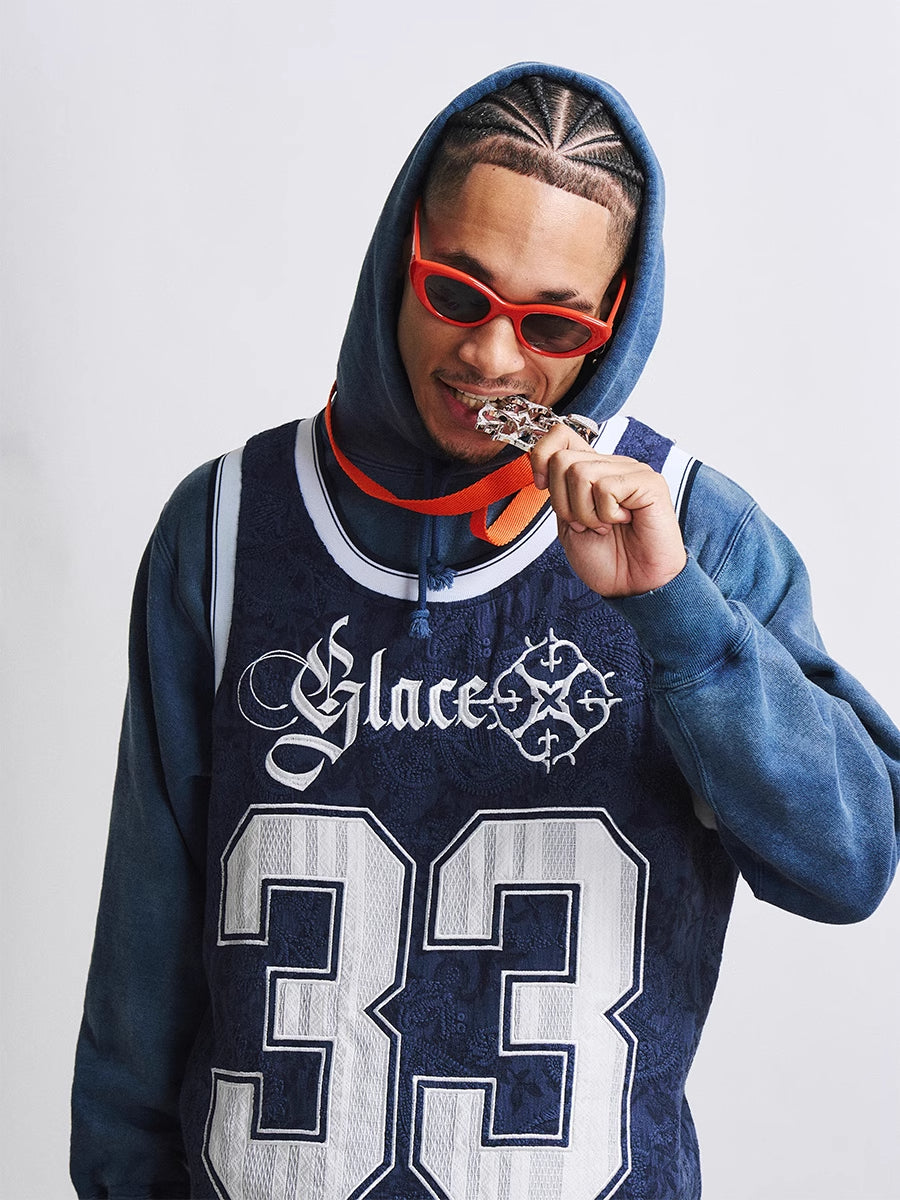 GLACIERBOY 2024 S/S 33 JACQUARD BASKETBALL SUIT IN PAISLEY-PANTS