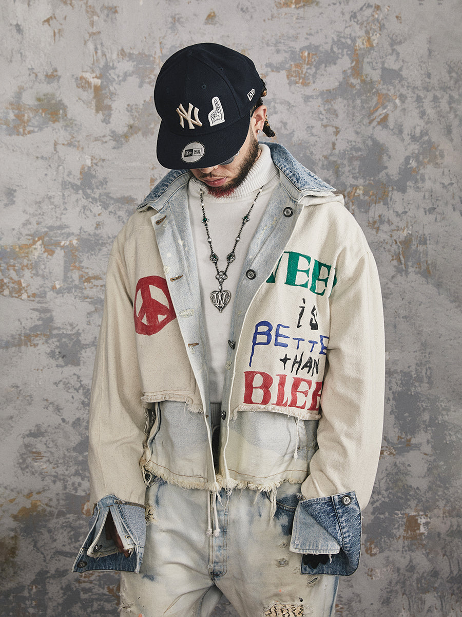 GLACIERBOY 2024 S/S HEAVY LEATHER DENIM JACKET