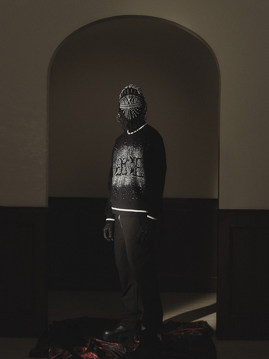 GLACIERBOY 2023 A/W ALL OVER STAR RHINESTONE SWEATSHIRT