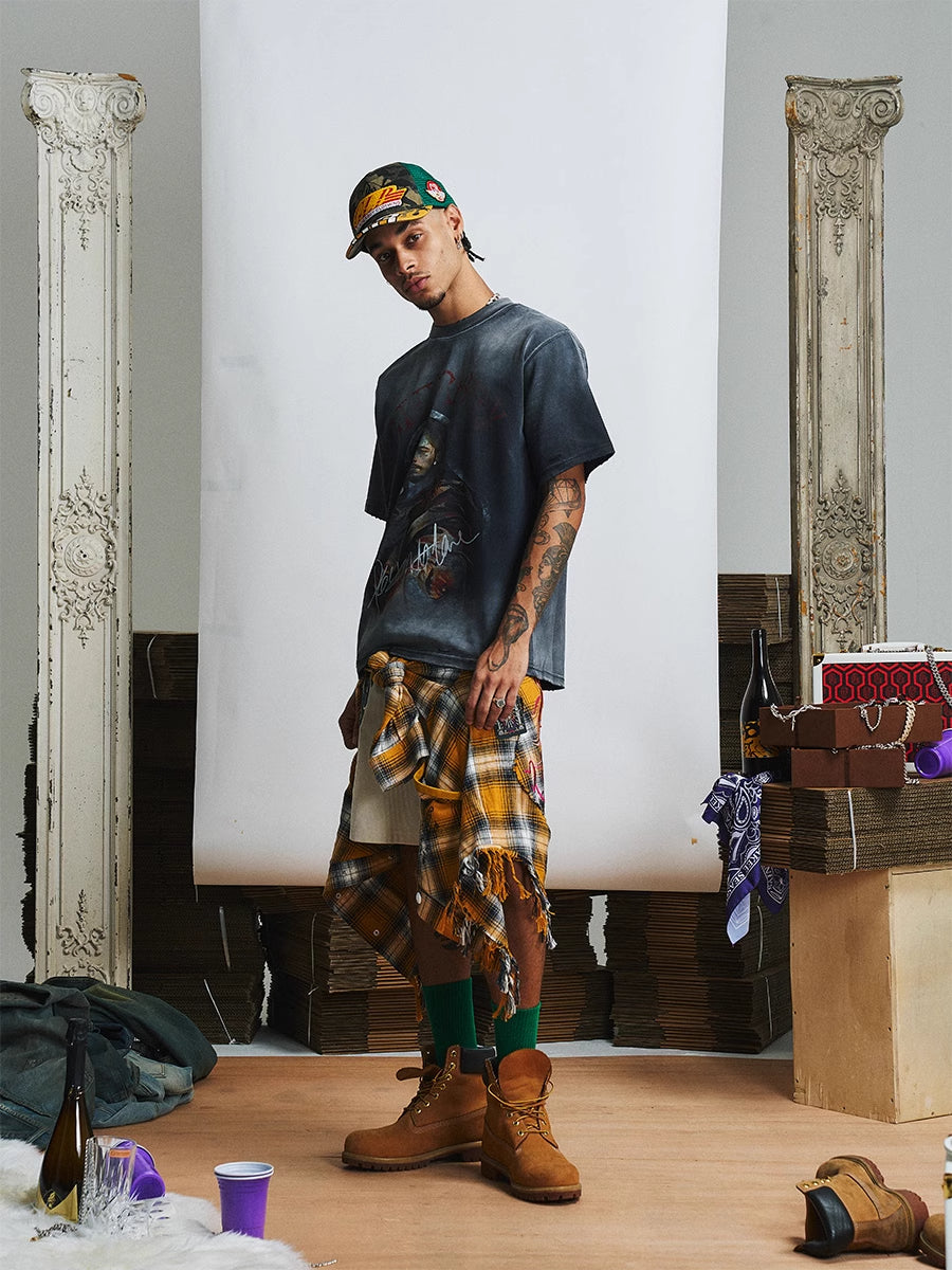 GLACIERBOY 2024 S/S POST MALONE PORTRAIT VINTAGE TEE