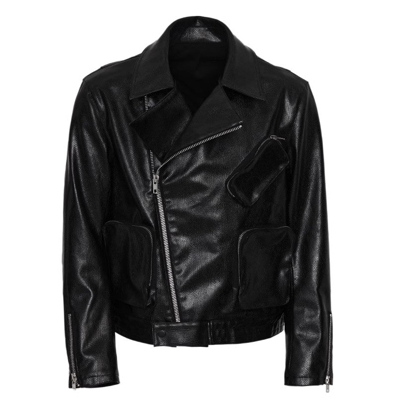 GLACIERBOY 2022 A/W COBRA LEATHERY RIDER JACKET