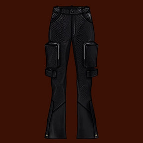 GLACIERBOY 2022 A/W COBRA LEATHERY RIDER PANTS