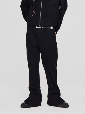 GLACIERBOY 2022 A/W MANE BLACK CANVAS TROUSERS