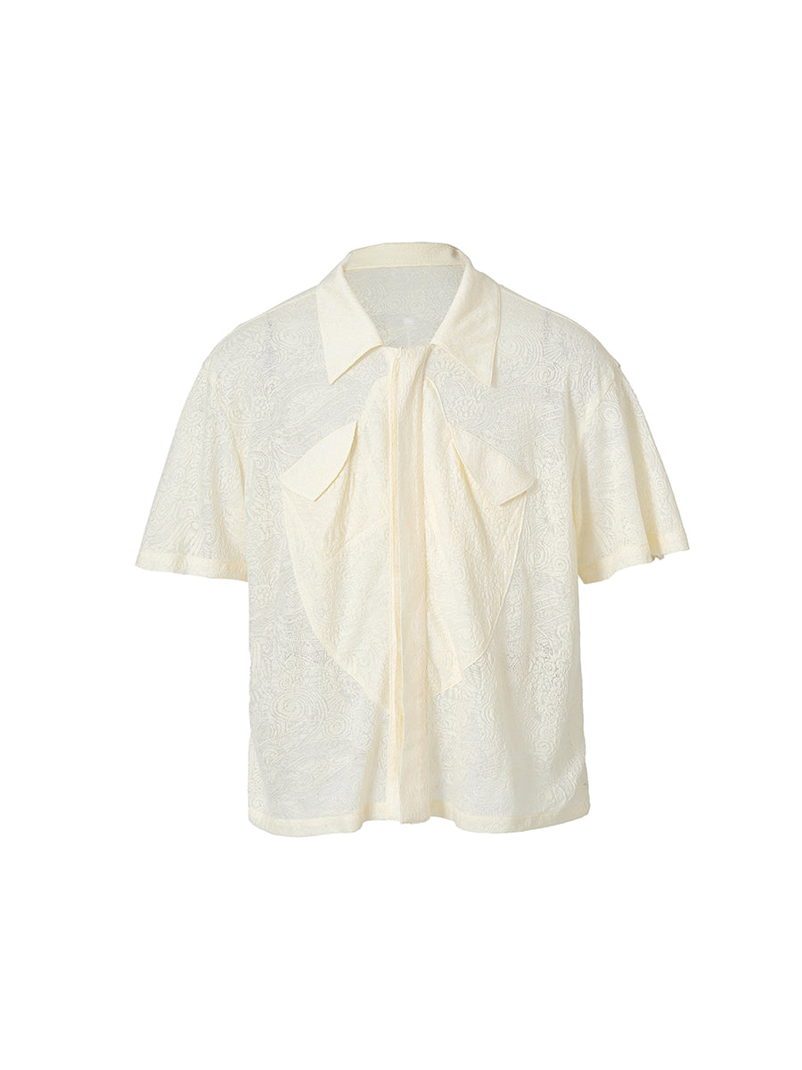 GLACIERBOY 2024 S/S ICY TRANSPARENT JACQUARD SHORT SLEEVE SHIRT