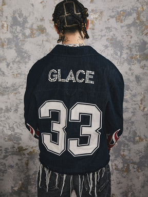 GLACIERBOY 2024 S/S FLAME PATCHWORK DENIM JACKET