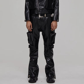 GLACIERBOY 2022 A/W COBRA LEATHERY RIDER PANTS