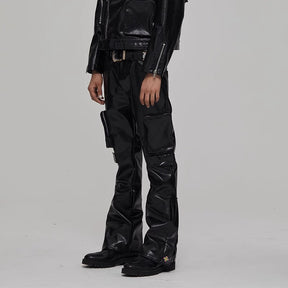 GLACIERBOY 2022 A/W COBRA LEATHERY RIDER PANTS