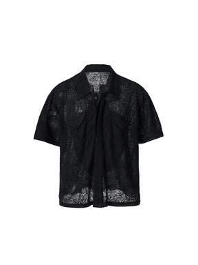 GLACIERBOY 2024 S/S ICY TRANSPARENT JACQUARD SHORT SLEEVE SHIRT